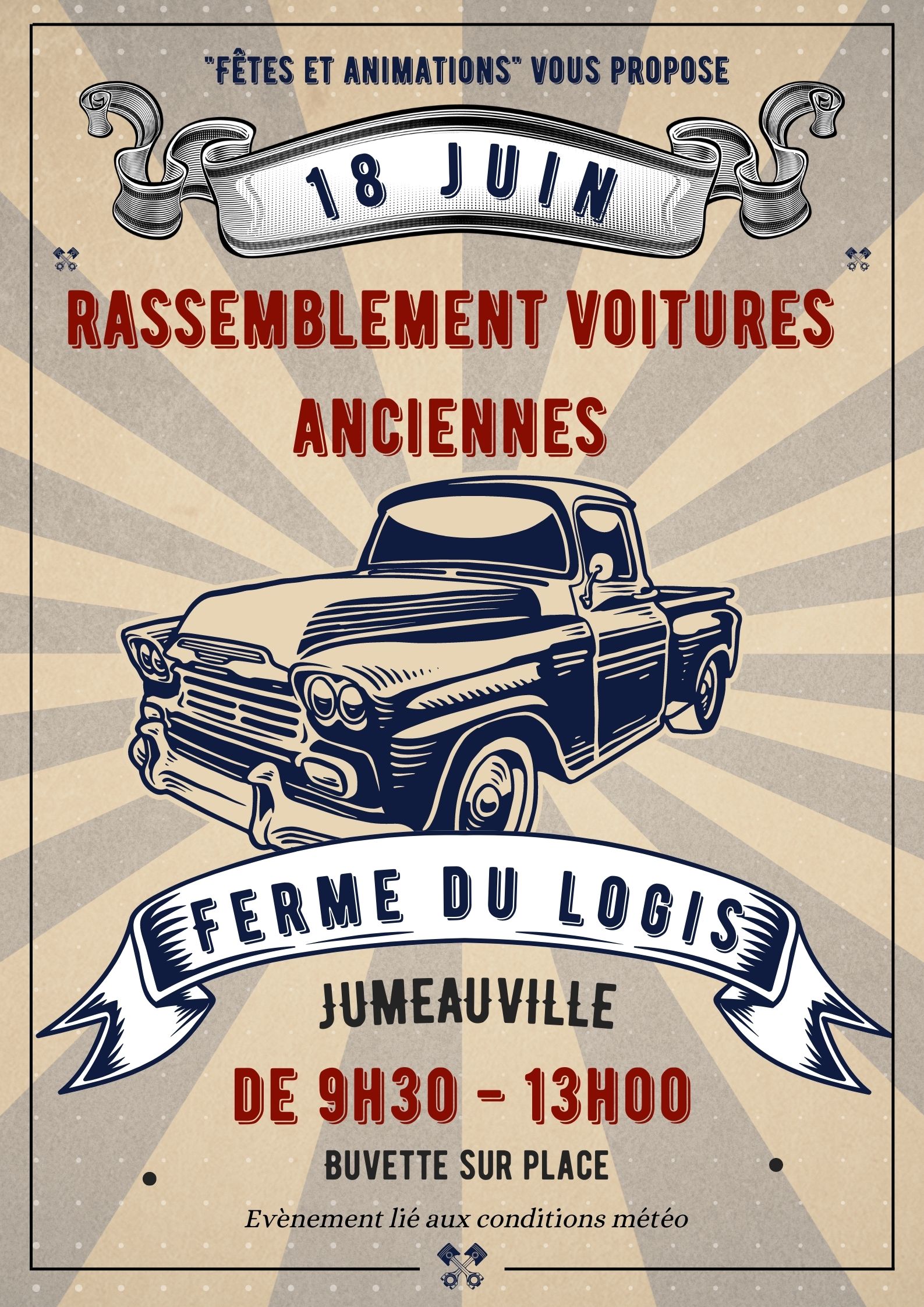 Rassemblement de voitures anciennes