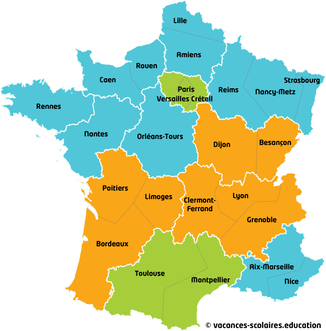 Carte Zones scolaires